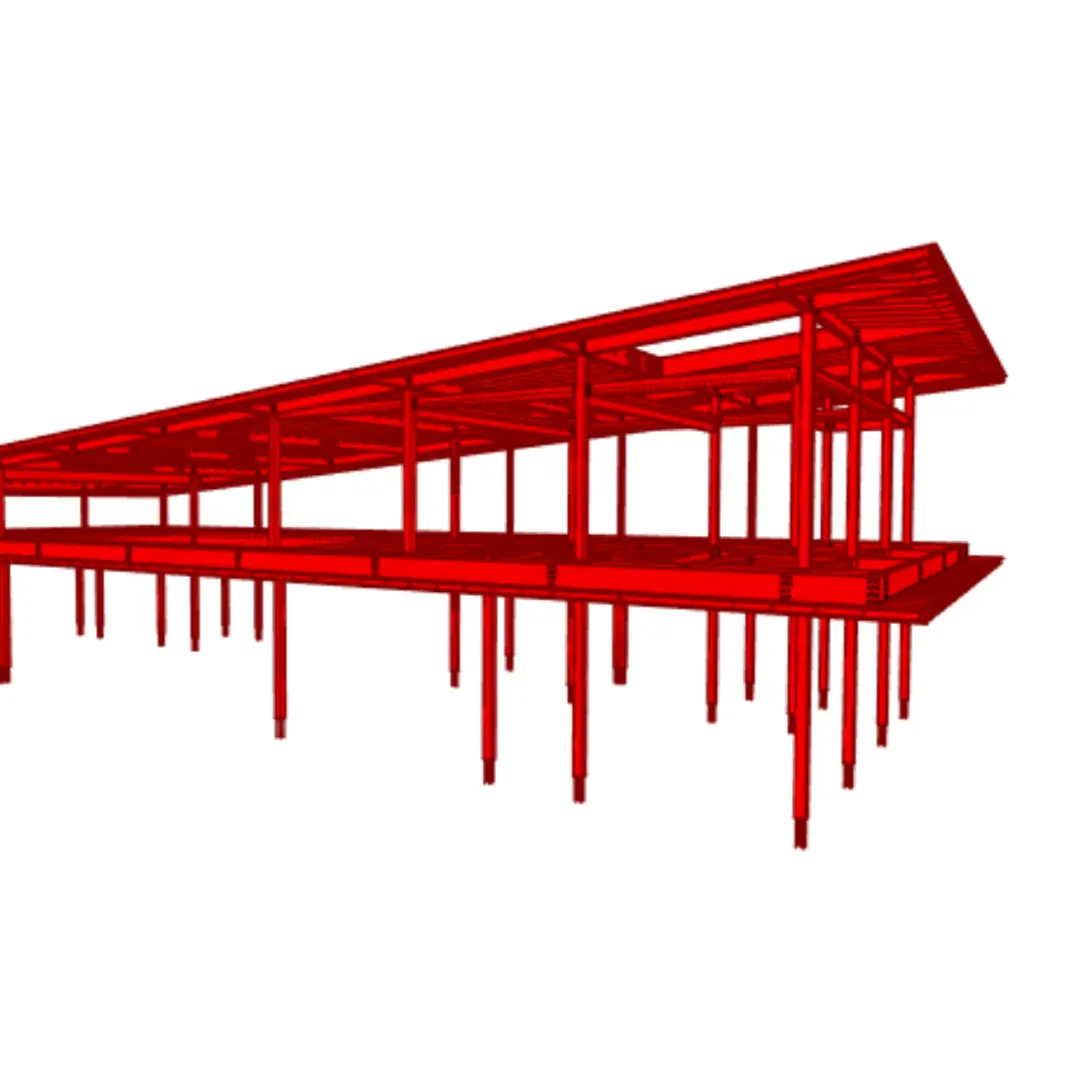 Estruturas metálicas da obra Residência Country Club executada pela Baldon Engemetal